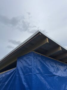 Dřevěná konstrukce zahradního domku v Děčíně - detail